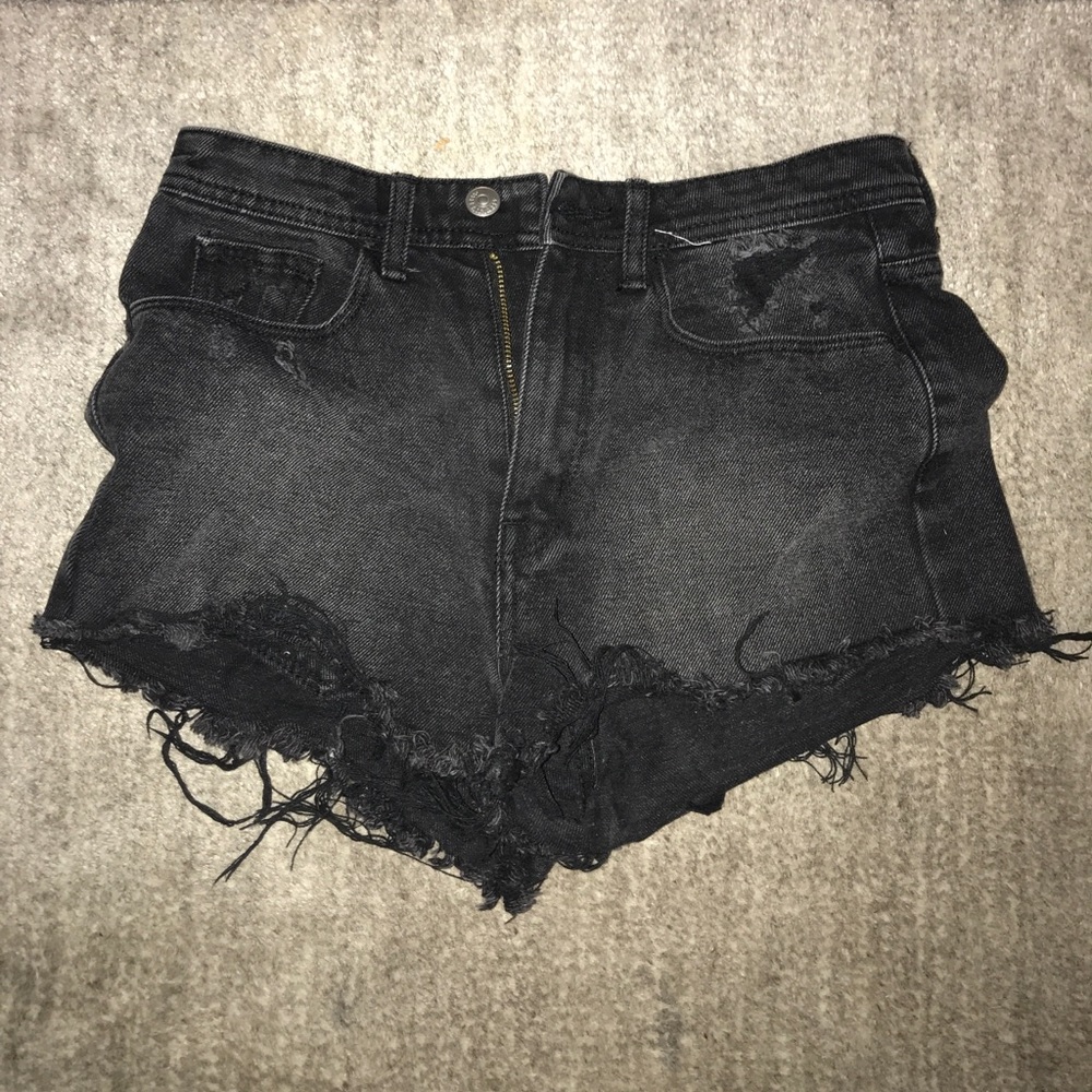 Black faded shorts